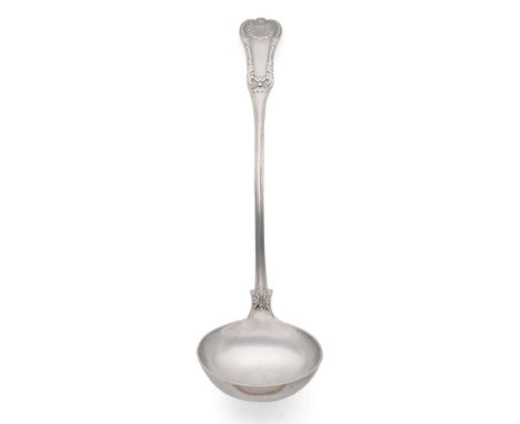 A George IV Scottish Silver King's Shape Soup Ladle, Mitchell & Sons, Glasgow 1825, in a King's pattern variant similar to Ho