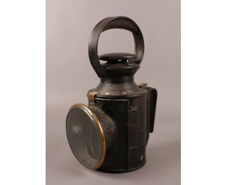 A vintage LMS tricolour railway lamp.  