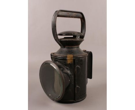 A vintage BRM tricolour railway lamp.  