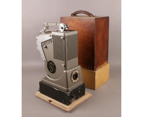 A vintage Specto projector in wooden case.  