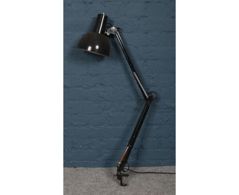 A vintage clamp on Anglepoise Lighting Ltd task lamp with black enamel shade.  