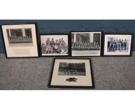 A box of military monochrome photographs. To include Durham light infantry example etc.  