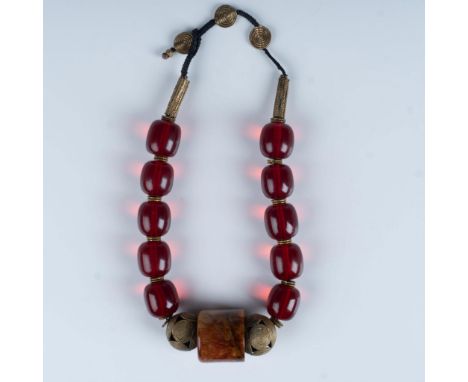 A unique French-designed necklace, carefully sourced from the historic Le Marais district in Paris. This striking statement p