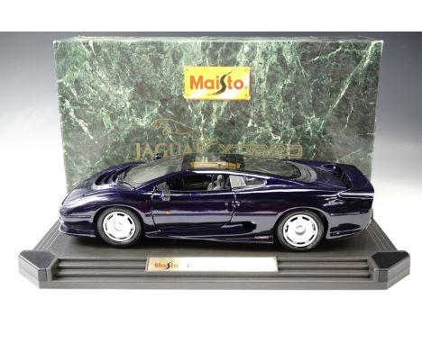 A boxed Maisto 1:12 scale die-cast model Jaguar XJ220 1992