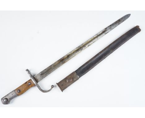 An Ottoman Turkish Mauser bayonet, (scabbard a/f)