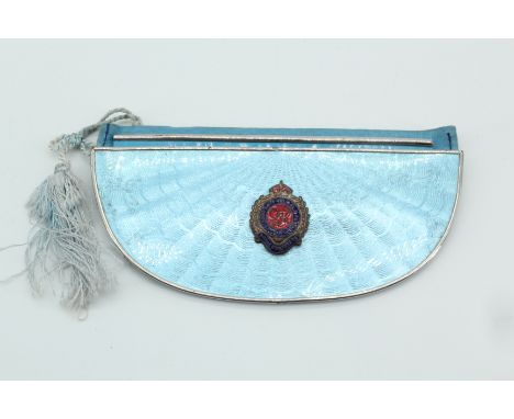 A Second World War Royal Engineers sweetheart evening bag comb and mirror combination