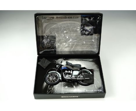 A Minichamps "Classic Bike Series" Triumph Bonneville 650T 120 1:12 scale