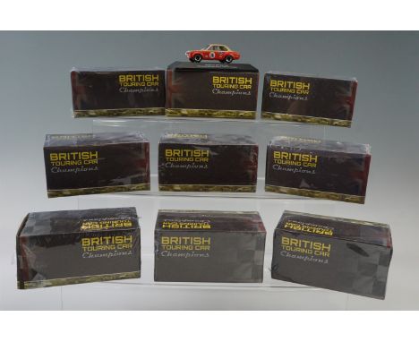 Nine Atlas Editions British touring car champions die-cast model cars