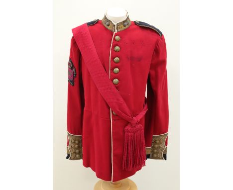 An early 20th Century Grenadier Guards colour sergeant's full dress tunic and sash