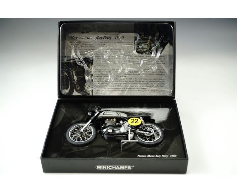 A Minichamps "Classic Bike Series" Norton Manx Ray Petty 1960 1:12 scale