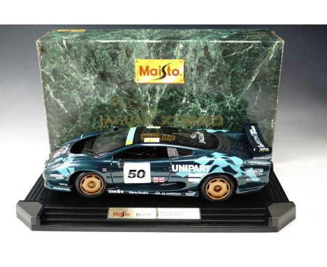 A boxed Maisto 1:12 scale die-cast model Jaguar XJ220 1992