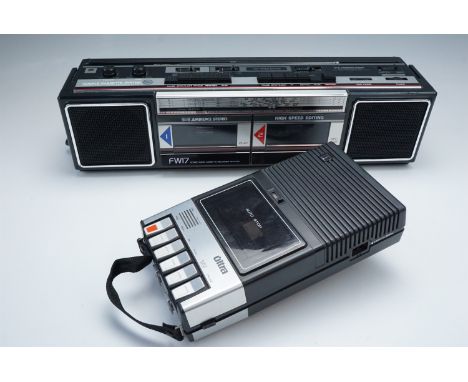 A Panasonic FW17 double cassette player and radio together with a Ultra cassette player model 6T07