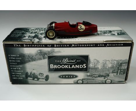 Boxed Milestone Miniatures die-cast Morgan Jap relay team car 1934
