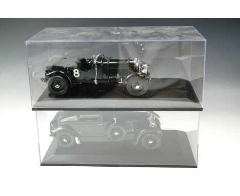 Two 1:18 scale die-cast model vintage cars; Bentley 4 1/2 litre Blower and a Bentley Speed 6