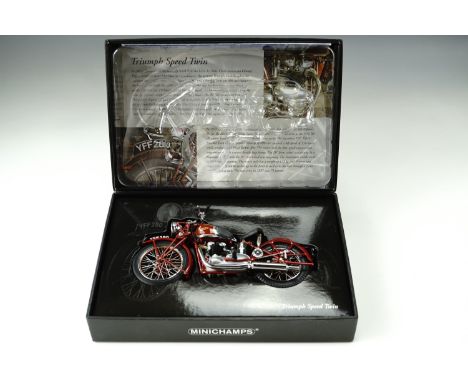 A Minichamps "Classic Bike Series" Triumph Speed Twin 1:12 scale 