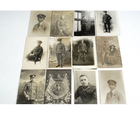 A small group of Great War and Second World War photographic and portrait postcards