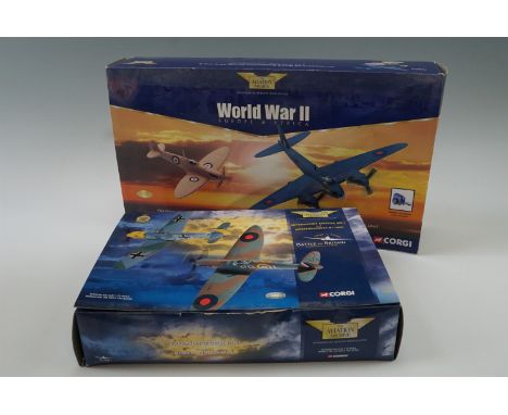 The Corgi "Aviation Archive"die-cast model areoplanes DH Mosquito PR MKIV and Supermarine Spitfire PRV11 Type G together with