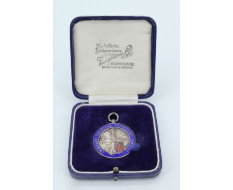 A cased silver and enamelled Imperial Chemical Industries Limited 25 year service medal, Birmingham, 1932