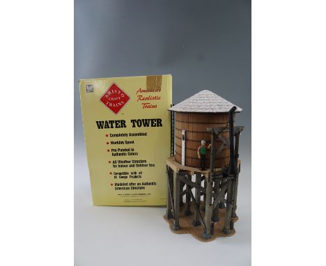 An Aristocraft water tower for garden model railway