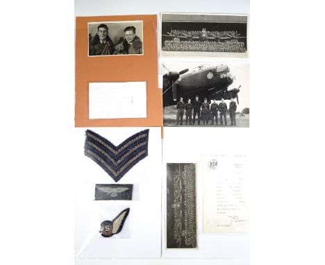 A group of insignia, photographs and documents pertaining to the War service of RAF Flight Sergeant R H Pepper, of 625 Squadr