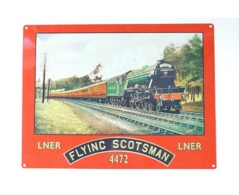 A "Flying Scotsman" enamel railway sign, 40 x 30 cm