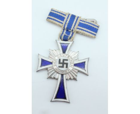 A Second World War German Third Reich "Der Deutschen Mutter" Mother's Cross silver medal