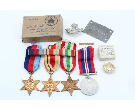 A Second World War campaign and prisoner-of-War medal group, including Africa and Italy stars with 8th Army clasp, in issue c