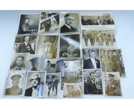 A very large group of period portrait photographs of Great War soldiers and veterans of the War, apparently from a publisher'