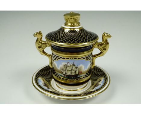 A Spode 'The Shipwright Cup' chocolate cup and cover, from a limited edition of 500