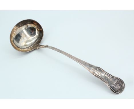 A Regency silver King's pattern soup ladle, the terminal bearing an engraved "L", possibly Donald Fraser, Edinburgh, 1829, 23