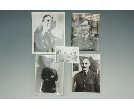 [ Victoria Cross / RAF ] Period press portrait photographs of Wing Commander Guy Gibson, VC, DSO &amp; Bar, DFC &amp; Bar, Ge