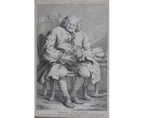 WILLIAM HOGARTH 'Simon Lord Lovat', etching, pub. c1746, 36 x 23.5cm