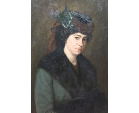 CHARLES MARTEL Portrait of Jane Cawon, oils on canvas, 64 x 46cm