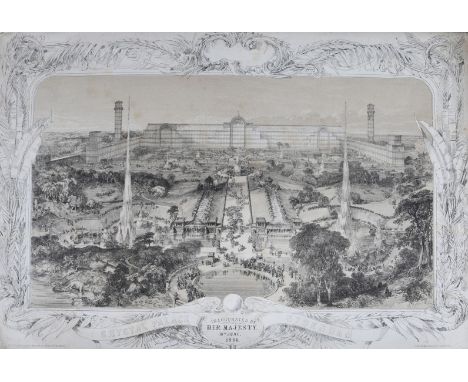 MACLURE, MACDONALD & MACGREGOR (lithographers) 'Crystal Palace, Sydenham' lithograph; 36 x 52cm; two views of the Great Exhib