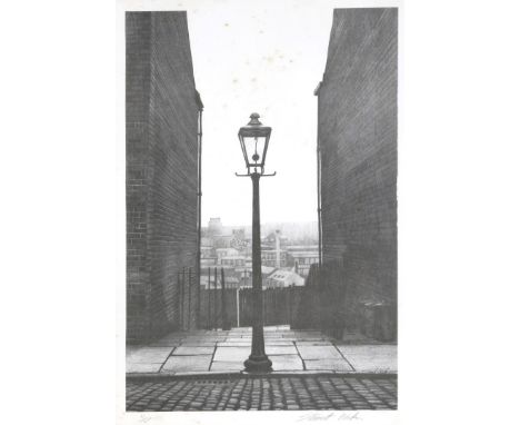 STUART WATT Street lamp, monochrome print, pencil signed in the margin and numbered 61/250, 46 x 30cm