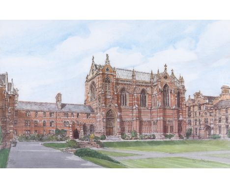 AFTER DENNIS FLANDERS Keble College, Oxford, Limited Edition colour print, pencil signed by the artist and numbered 262/350, 