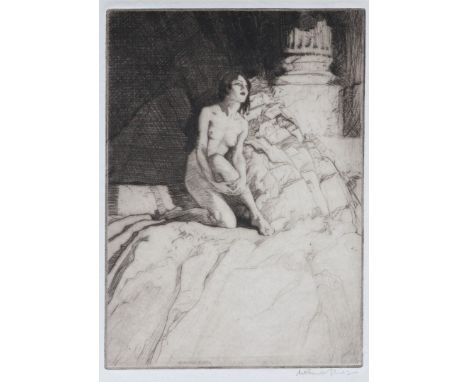 WILLIAM RUSSELL FLINT (1880-1969) 'Echo', etching, signed in brown ink to the margin, 15 x 10.5cm, mounted but unframed