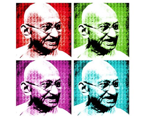DOLLARSandART 'Gandhi', from the 'Di$ruptive$' collection, German etching, AP signed, titled and numbered, 60cm x 60cm, frame