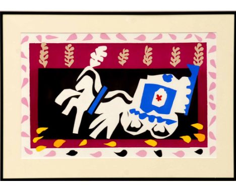 HENRI MATISSE 'L'enterrement de Pierrot', lithograph, edition 1500-2004 suite Jazz, printed by Mourlot, 40cm x 60cm, framed a