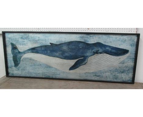 THE WHALE, contemporary school print, 120cm x 43cm.