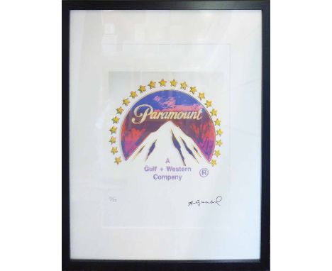 ANDY WARHOL 'Paramount a Gulf &amp; Western Company', lithograph, signed in the plate, pencil edition 21/25 '1995 The Andy Wa