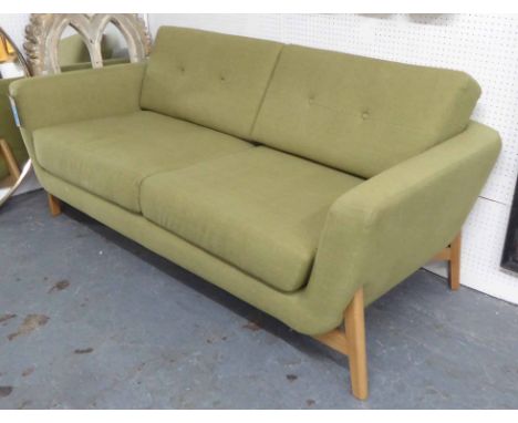 SOFA, mid century Danish style, green finish, 150cm W.