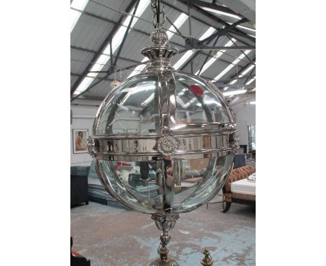 HALL LANTERN, vintage French inspired globe design, 70cm drop approx.