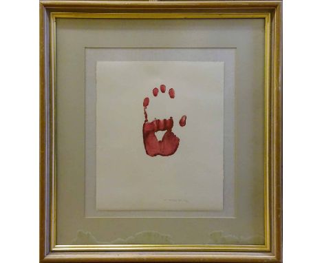 LOUIS LE BROCQUY (Irish 1916-2012) 'Artist's Palm Print', aquatint etching, signed and numbered 26/70 in pencil, framed and g