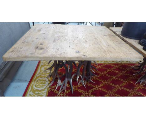 ANTLER BASE DINING TABLE, vintage Scandinavian inspired design, 80cm H.