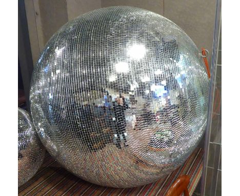 DISCO BALL, of substantial proportions, vintage 1970s, Swedish, 100cm diameter approximately.