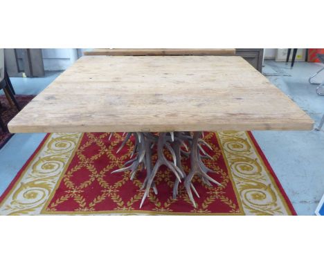 ANTLER BASE DINING TABLE, vintage Scandinavian inspired design, 80cm H.