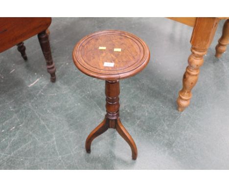 Single oak tripod plant stand