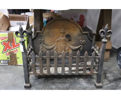 Cast metal fire grate