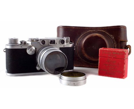 Leica IIIF Black Dial camera, serial number 535333 circa 1950-51, fitted with Summarit f=5cm 1:1,5 lens number 801985, togeth